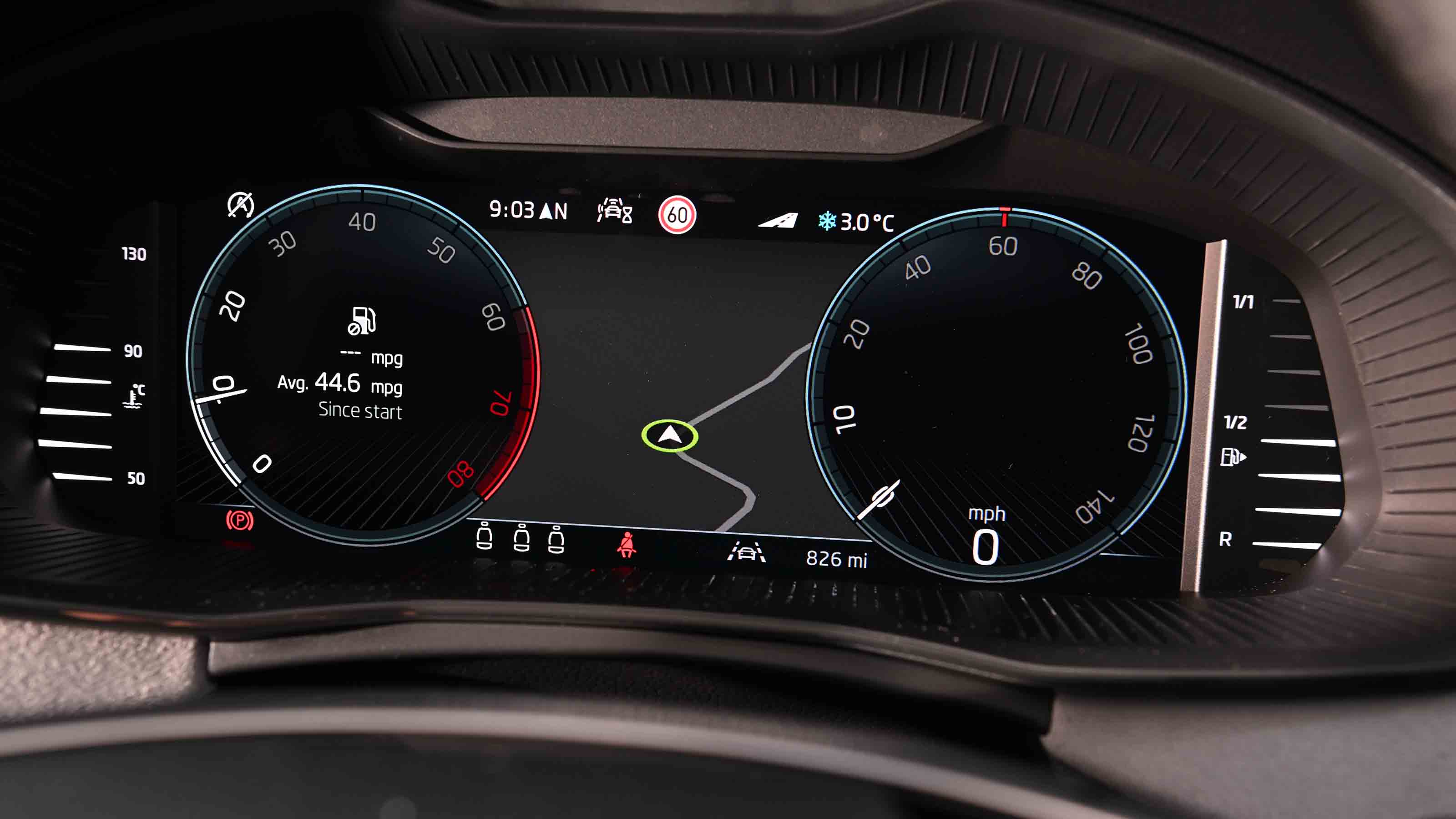 Skoda Kamiq - digital instrument cluster