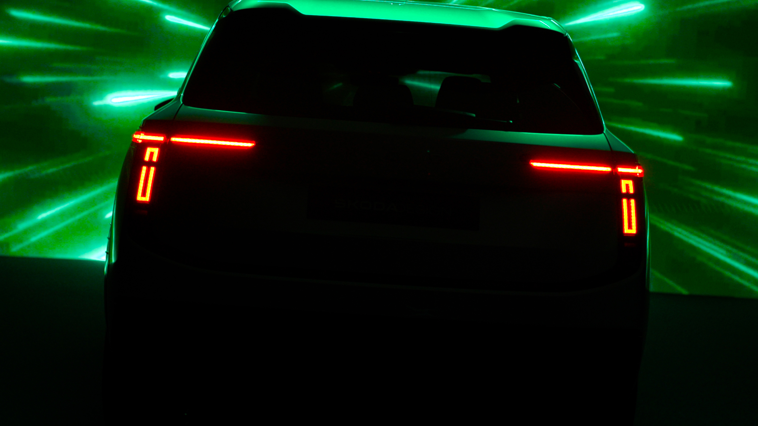 Skoda's upcoming seven-seat SUV - rear
