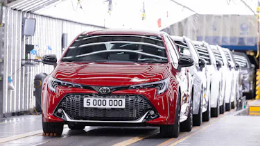Toyota Corolla's on the production line at the Burnaston factory in the UK
