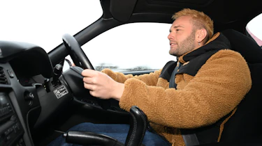 Charlie Harvey driving the Toyota MR2 Mk2