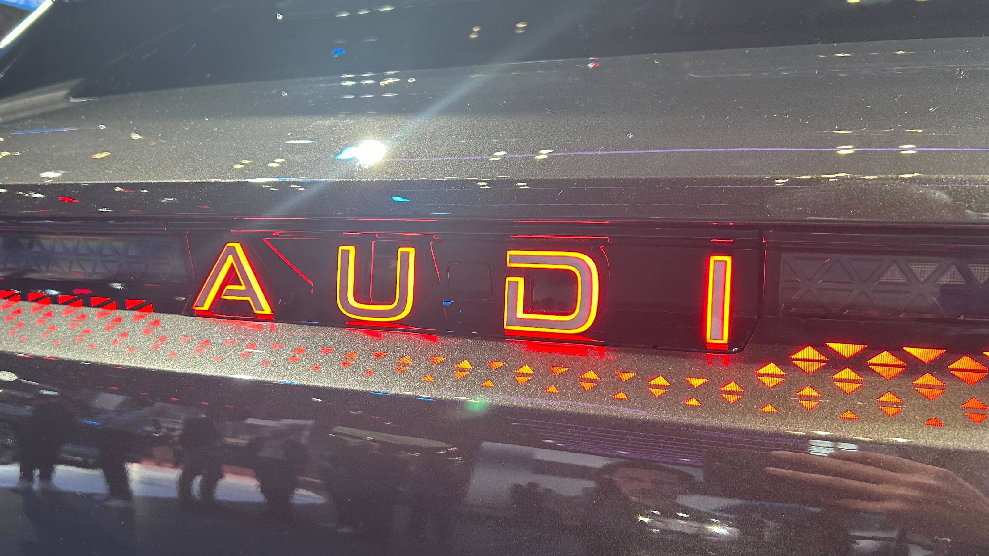 AUDI E5 Sportback on display at Shanghai Motor Show - illuminated badge