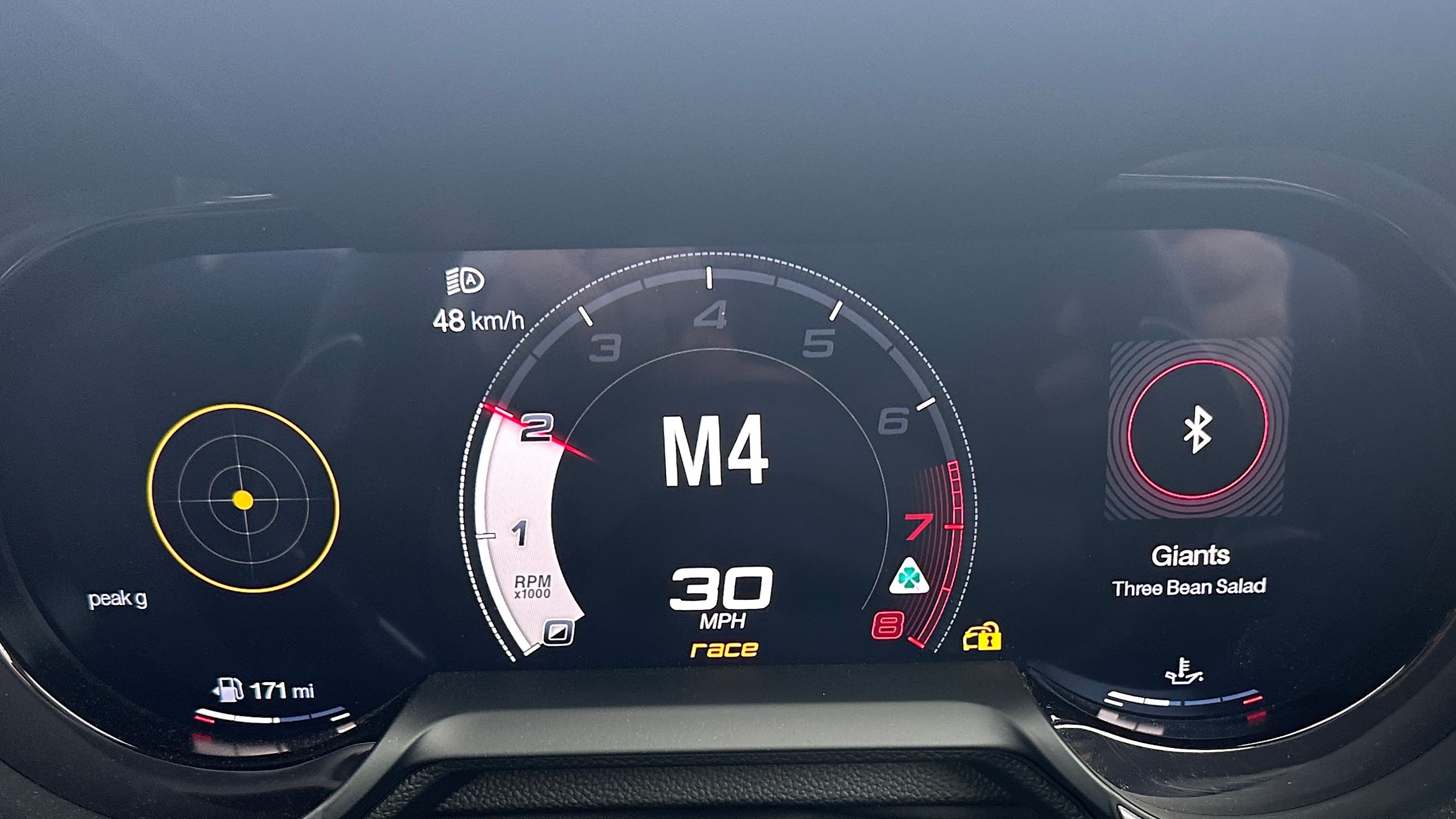 Alfa Romeo Giulia Quadrifoglio - dashboard screen