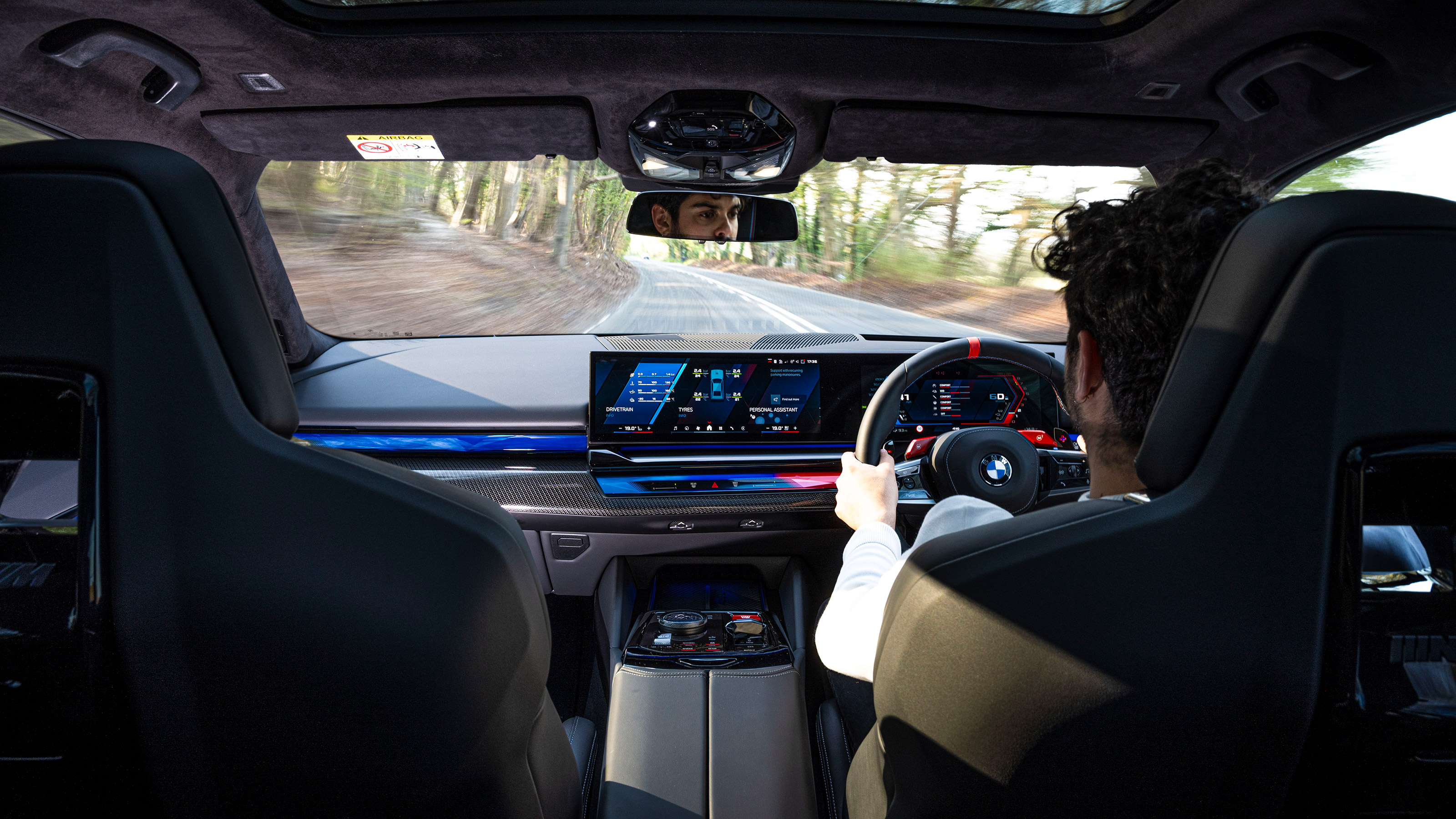 Jordan Katsianis driving the BMW M5 Touring