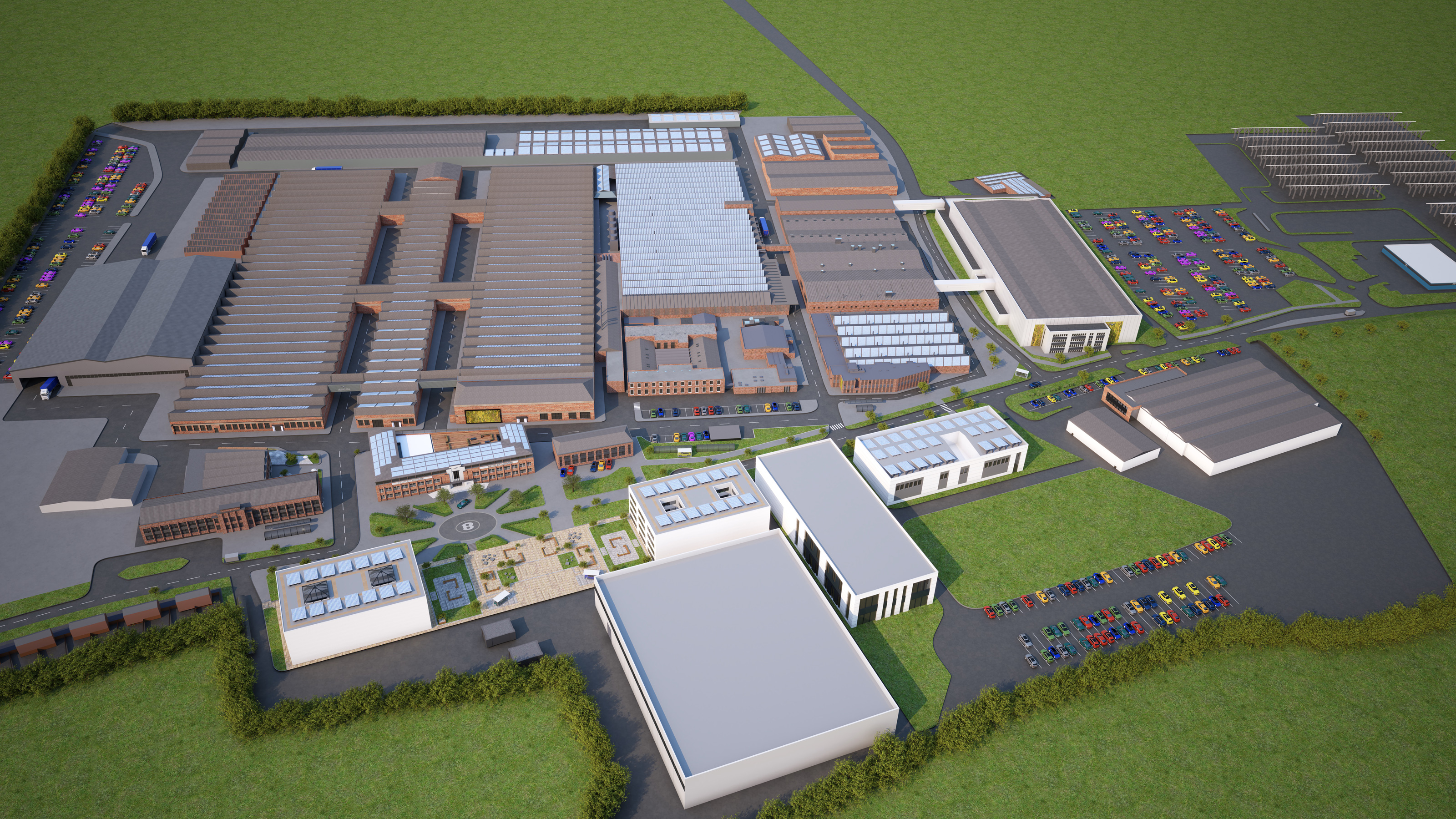 Bentley Crewe Factory - artists impression of finished facility