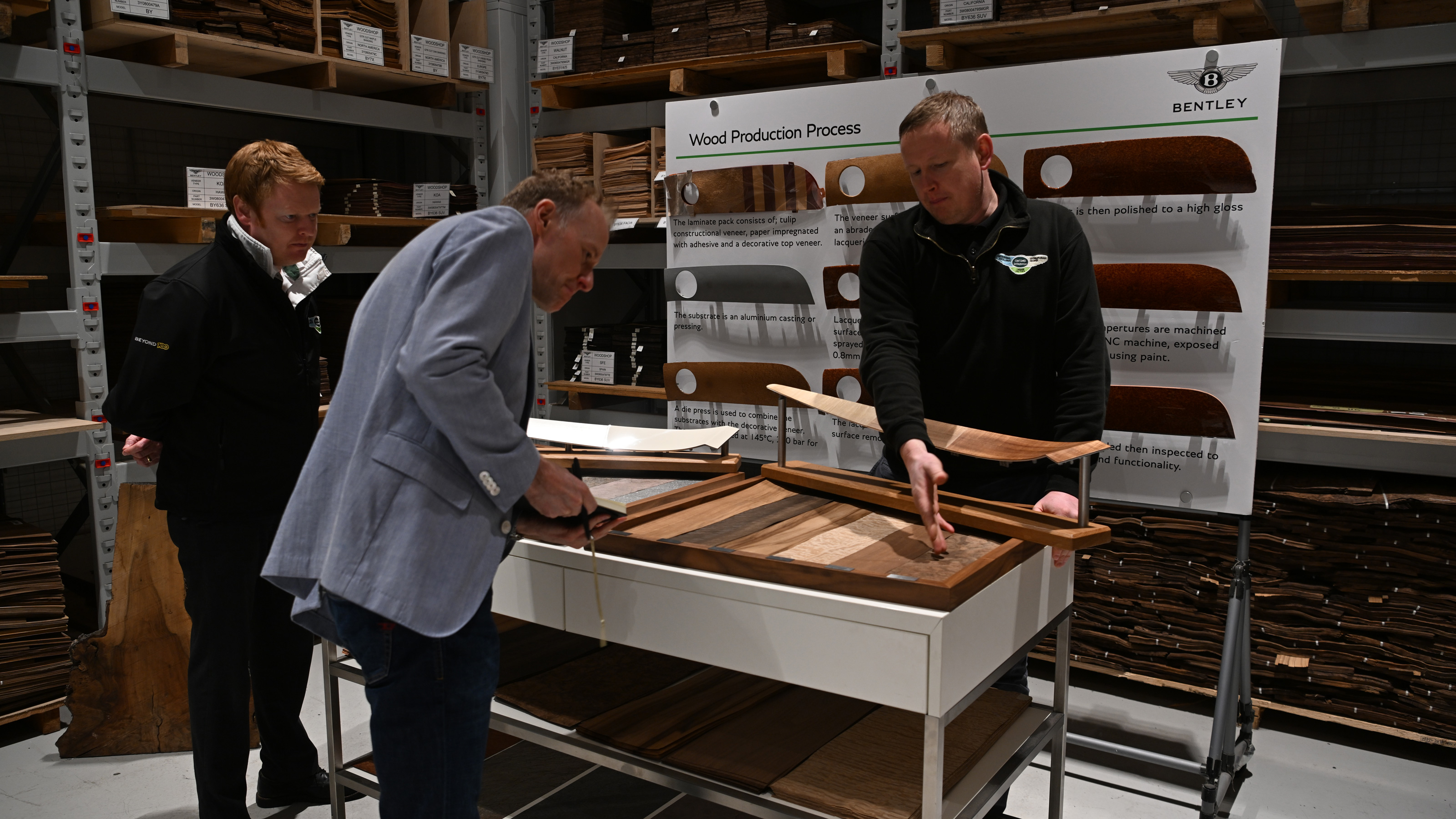 Bentley Crewe Factory- interior trims choice