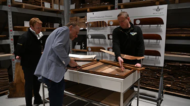 Bentley Crewe Factory- interior trims choice