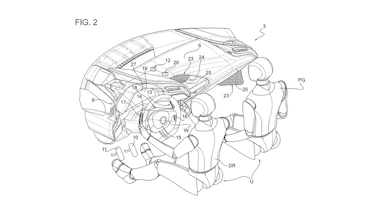 Ferrari EV patent diagram - interior