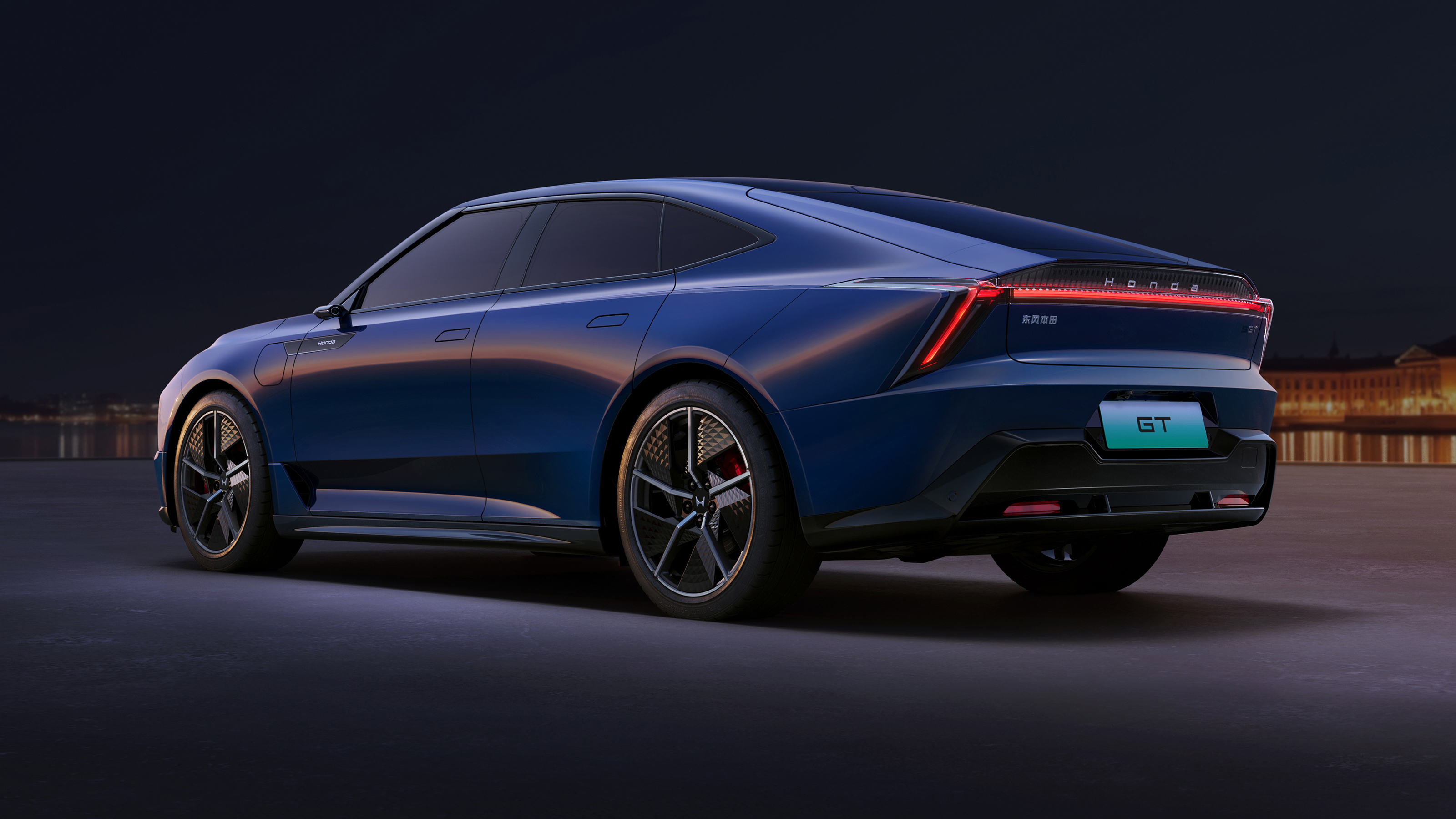 Honda GT car (blue) - rear