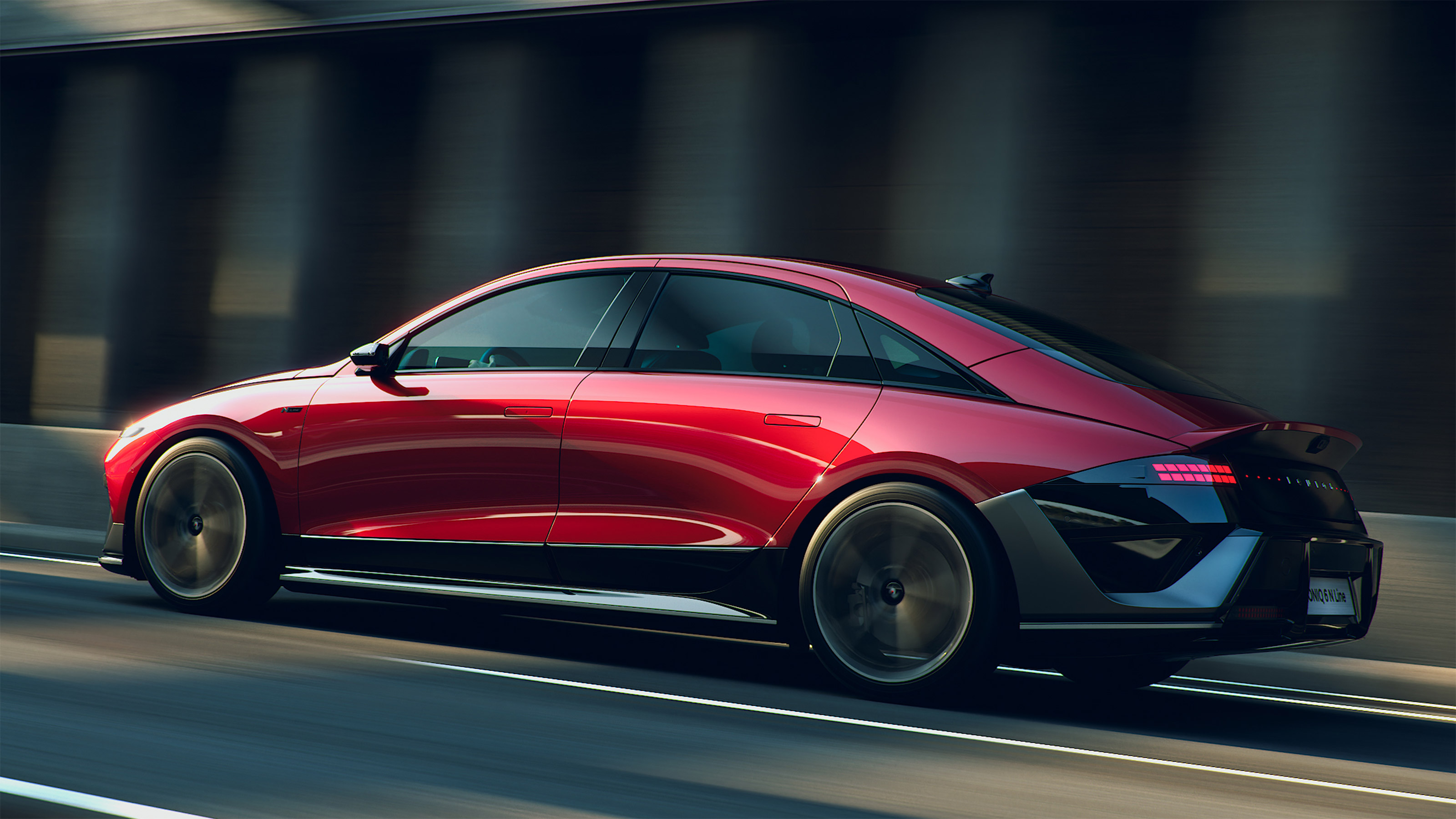 Hyundai Ioniq 6 facelift - rear action