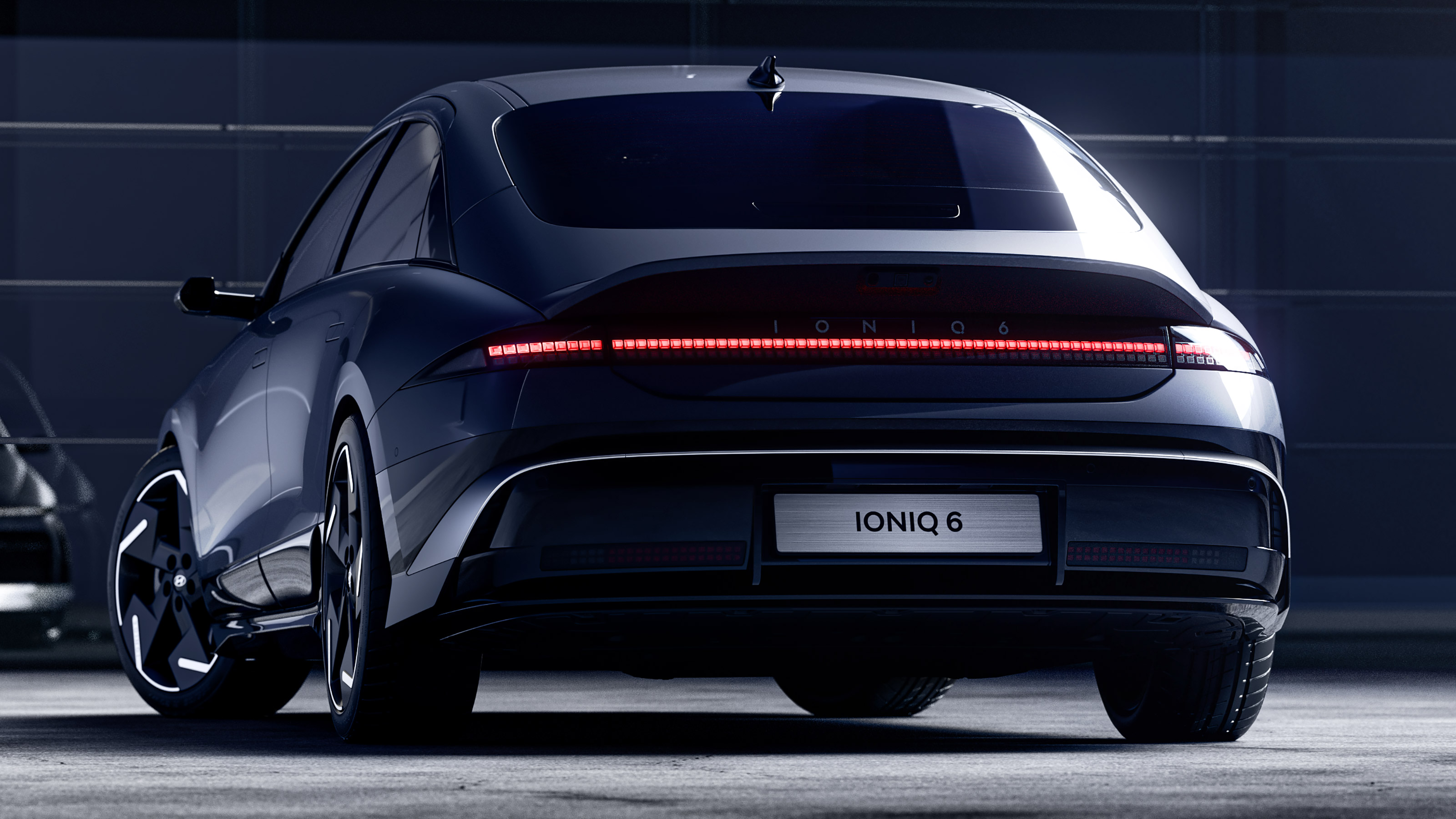 Hyundai Ioniq 6 facelift - rear grey