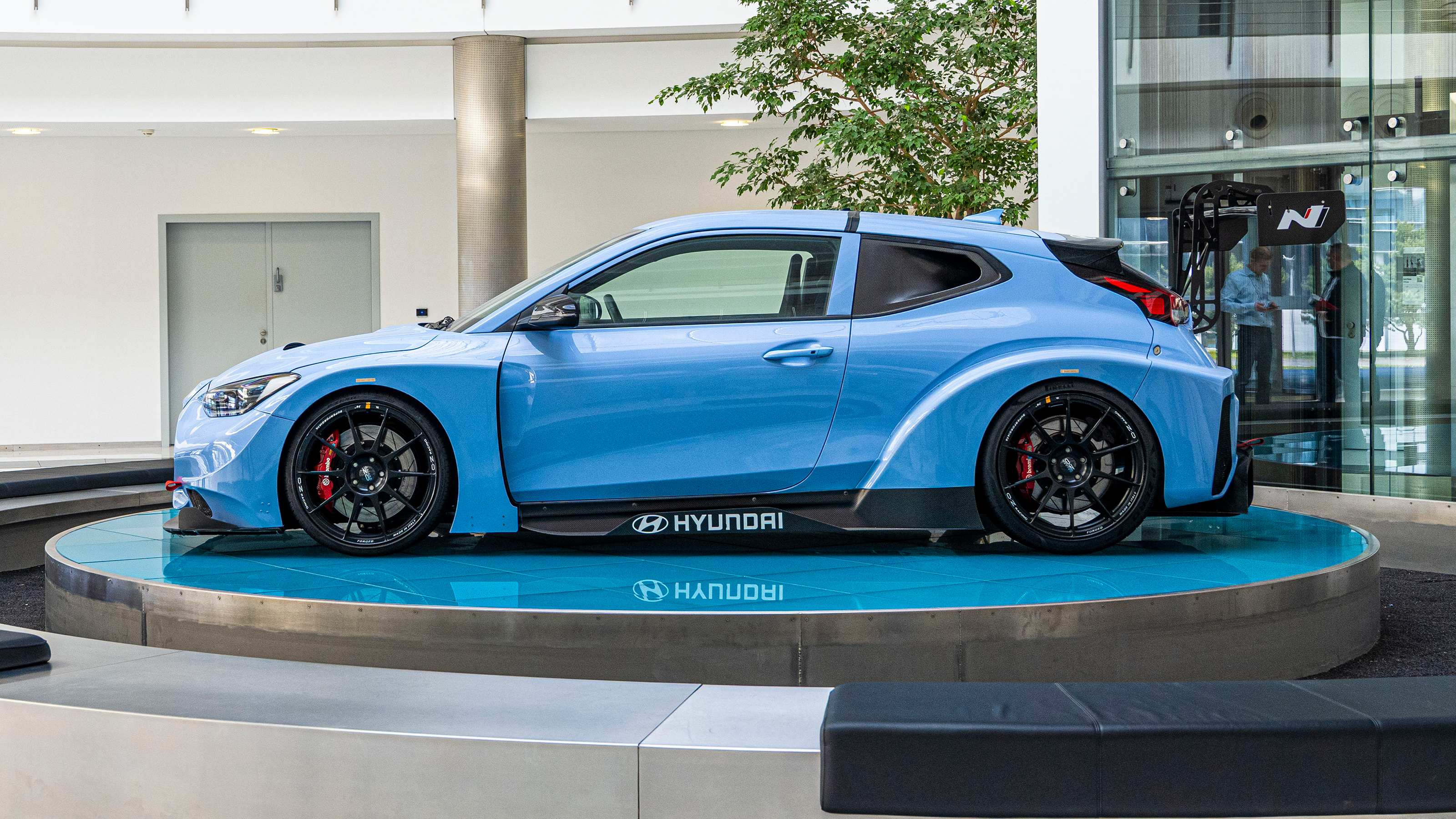 Hyundai N racing car water feature