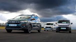 Dacia Jogger vs Toyota Proace City Verso vs Ford Tourneo Connect - group tracking shot