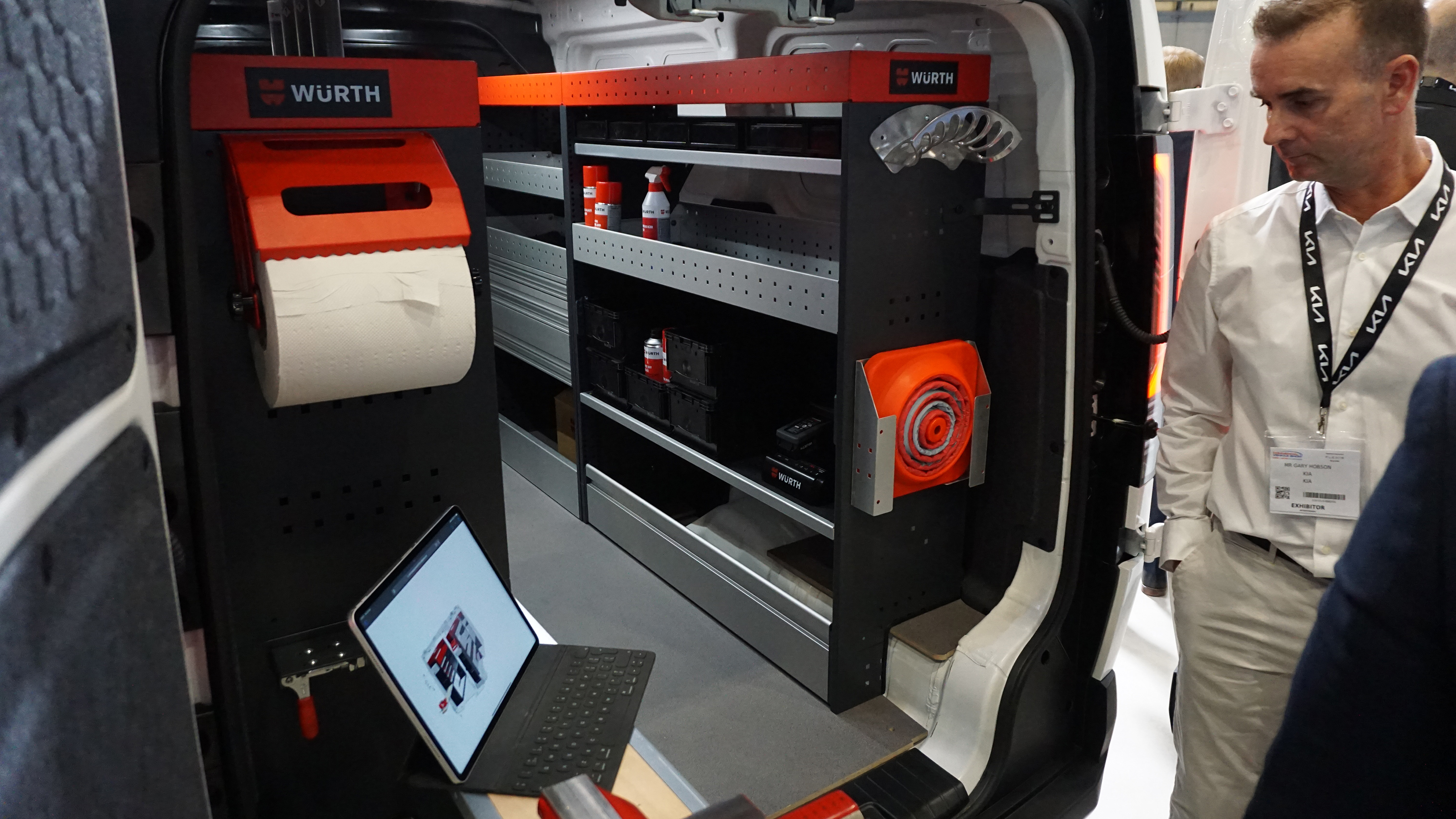 Kia PV5 Cargo on display at Commercial Vehicle Show - cargo area