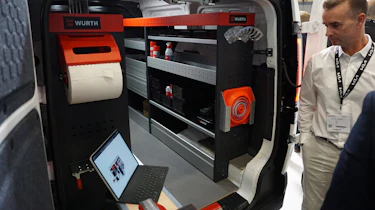 Kia PV5 Cargo on display at Commercial Vehicle Show - cargo area