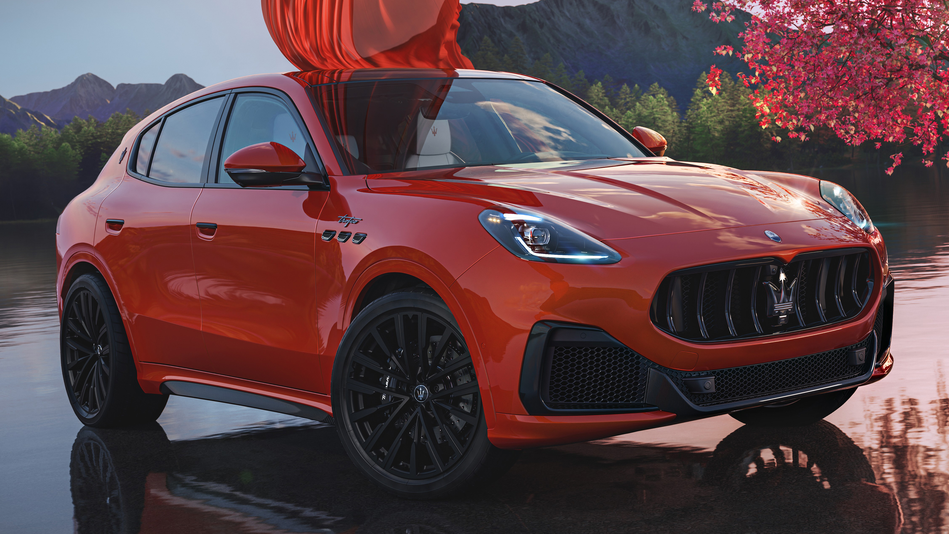 Maserati Grecale - front angled orange