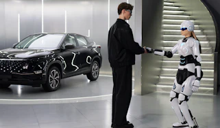 Mornine the car sales robot, developed by Chery International