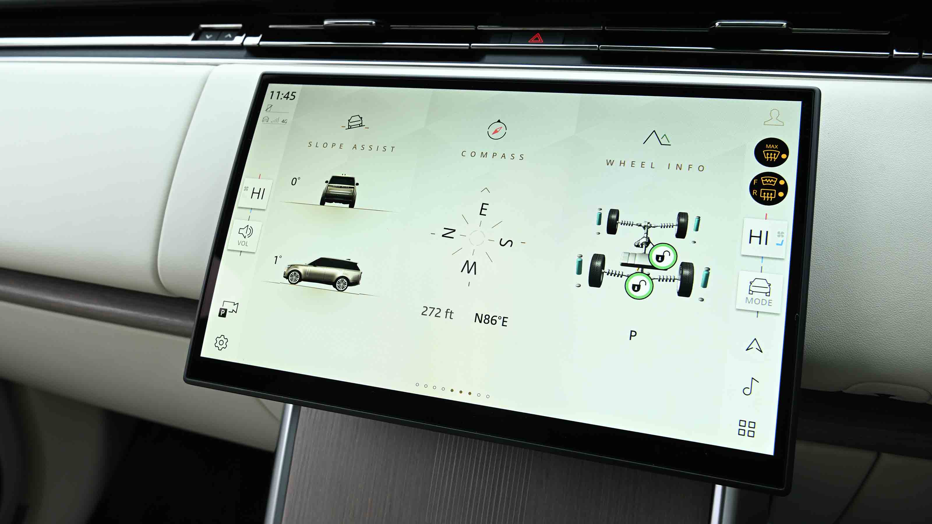 Range Rover - off-road drive screen