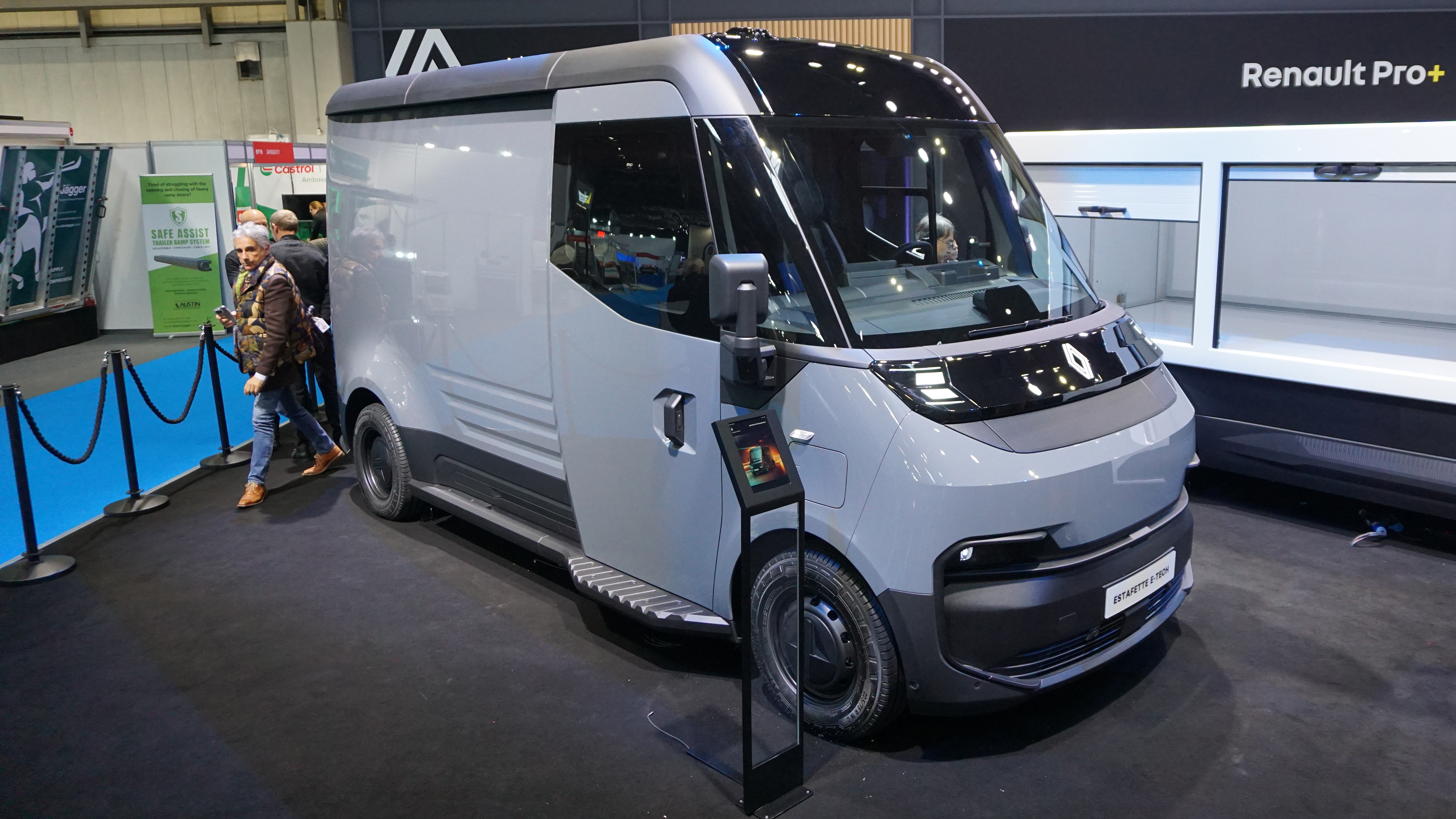 Renault Estafette on display at Commercial Vehicle Show - front 3/4