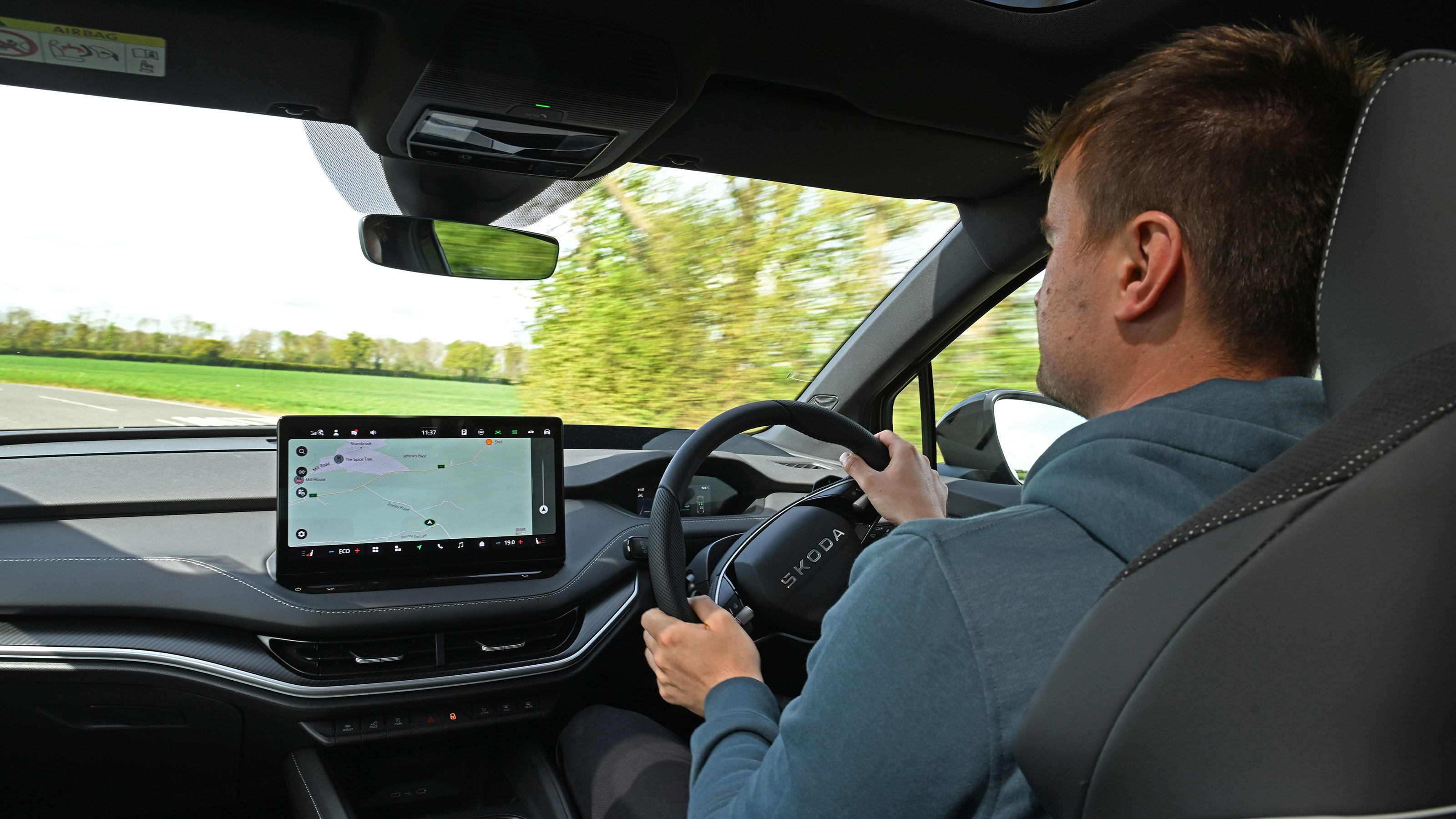Alastair Crooks driving the Skoda Enyaq Coupe