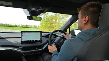 Alastair Crooks driving the Skoda Enyaq Coupe