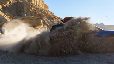 New Subaru Outback obscured by sand