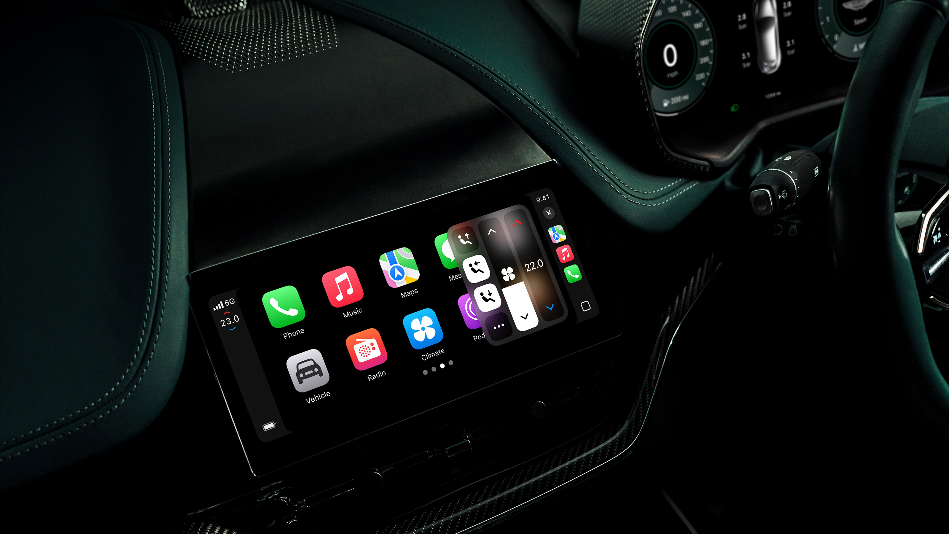 Apple CarPlay Ultra in the Aston Martin DBX