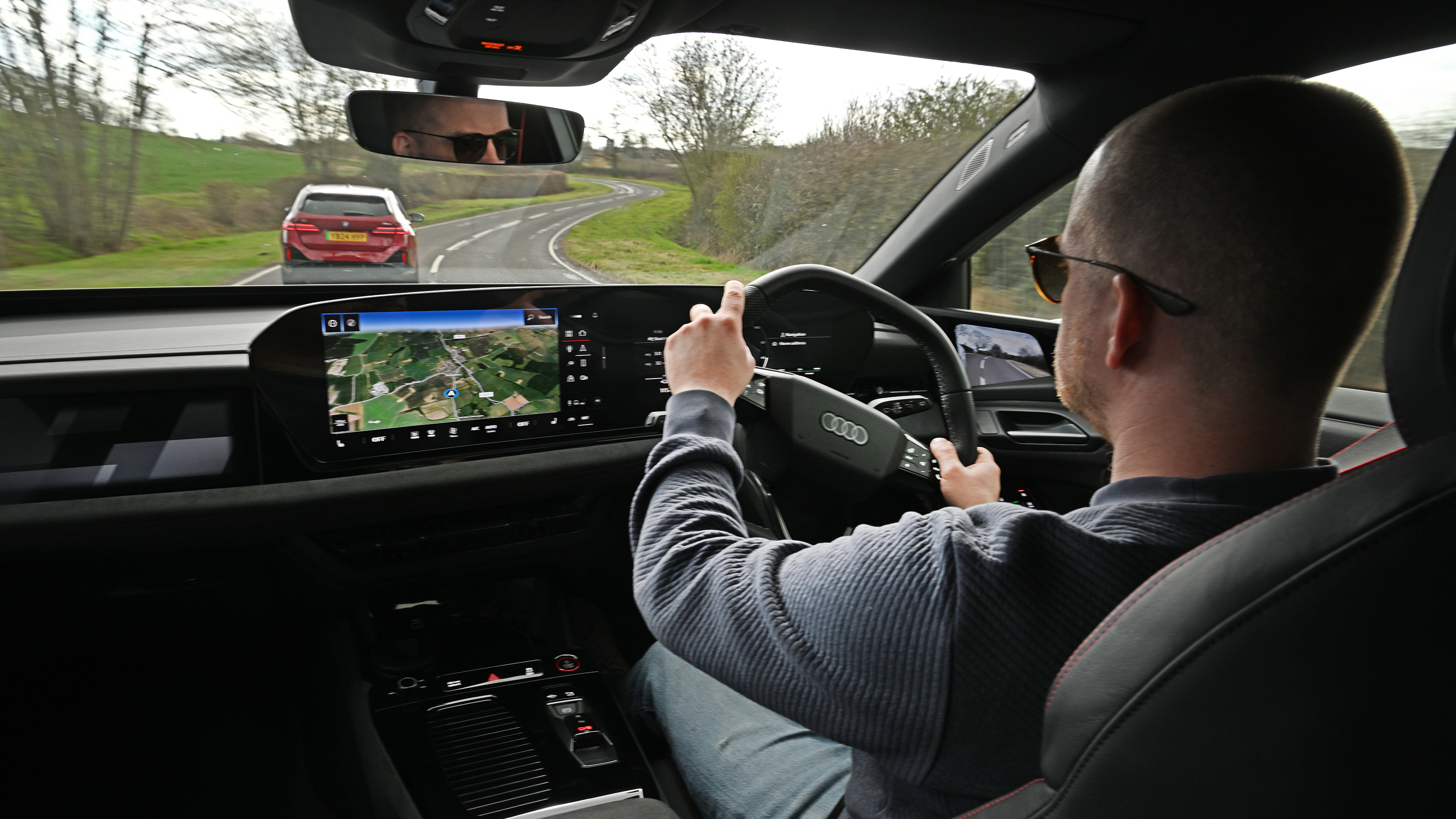 Audi S6 Avant e-tron - car being driven by Auto Express chief reviewer Alex Ingram