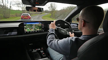 Audi S6 Avant e-tron - car being driven by Auto Express chief reviewer Alex Ingram
