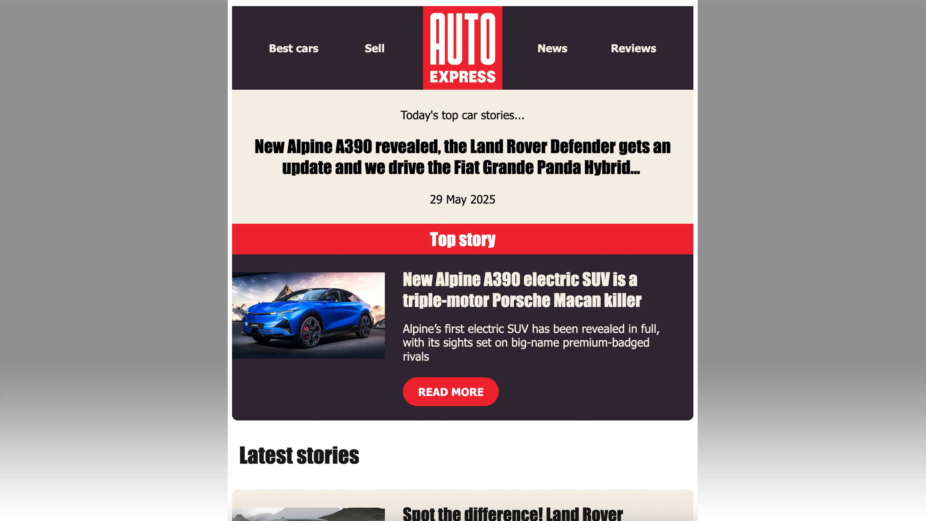 Auto Express newsletter May 2025