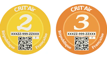 French Crit’Air clean air zone stickers 2 and 3