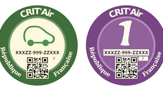 French Crit’Air clean air zone stickers