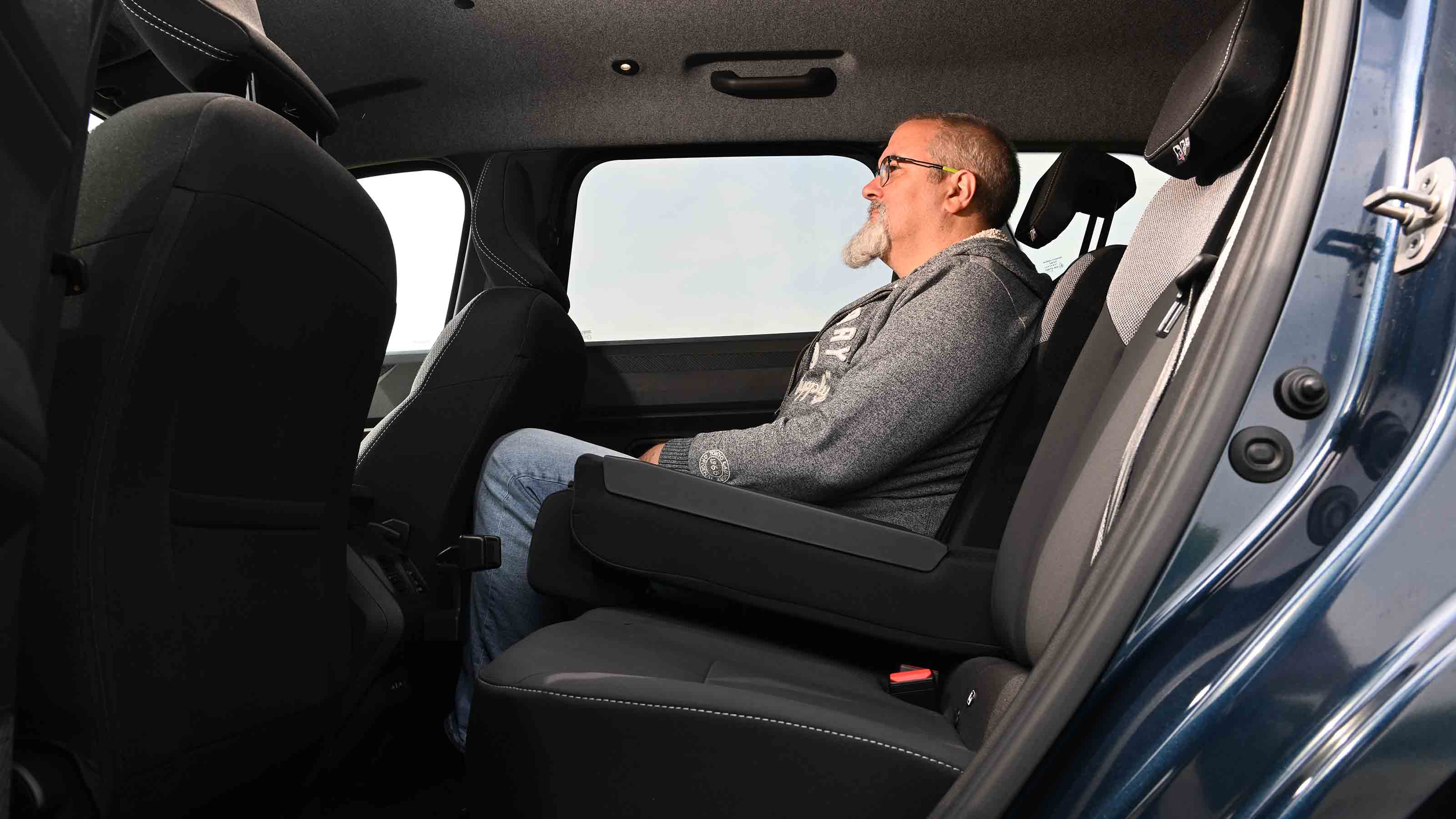 Dacia Bigster - rear seats with Senior test editor, Dean Gibson