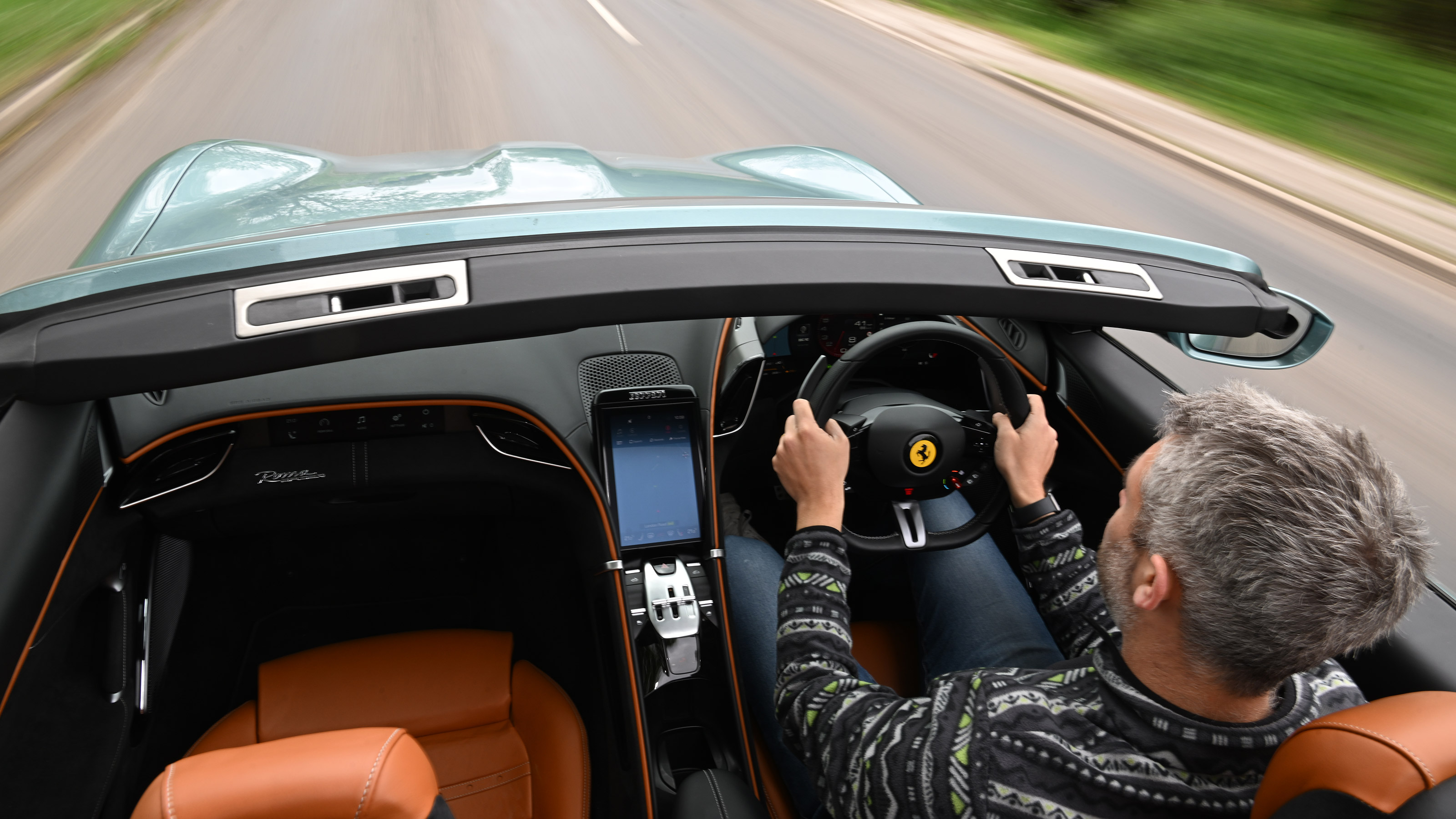 Richard Ingram in the Ferrari Roma Spider