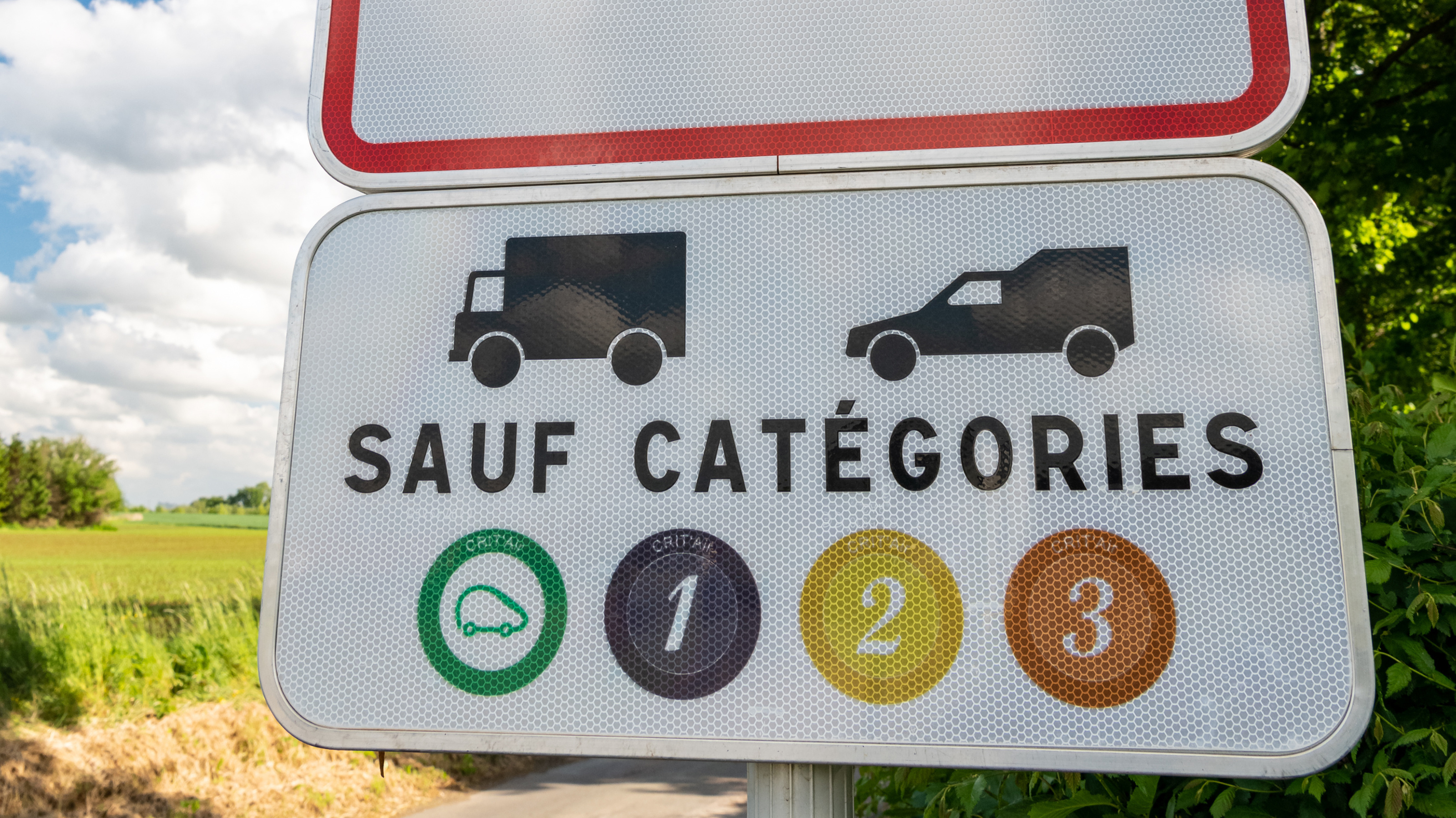 French Crit’Air clean air zone sign