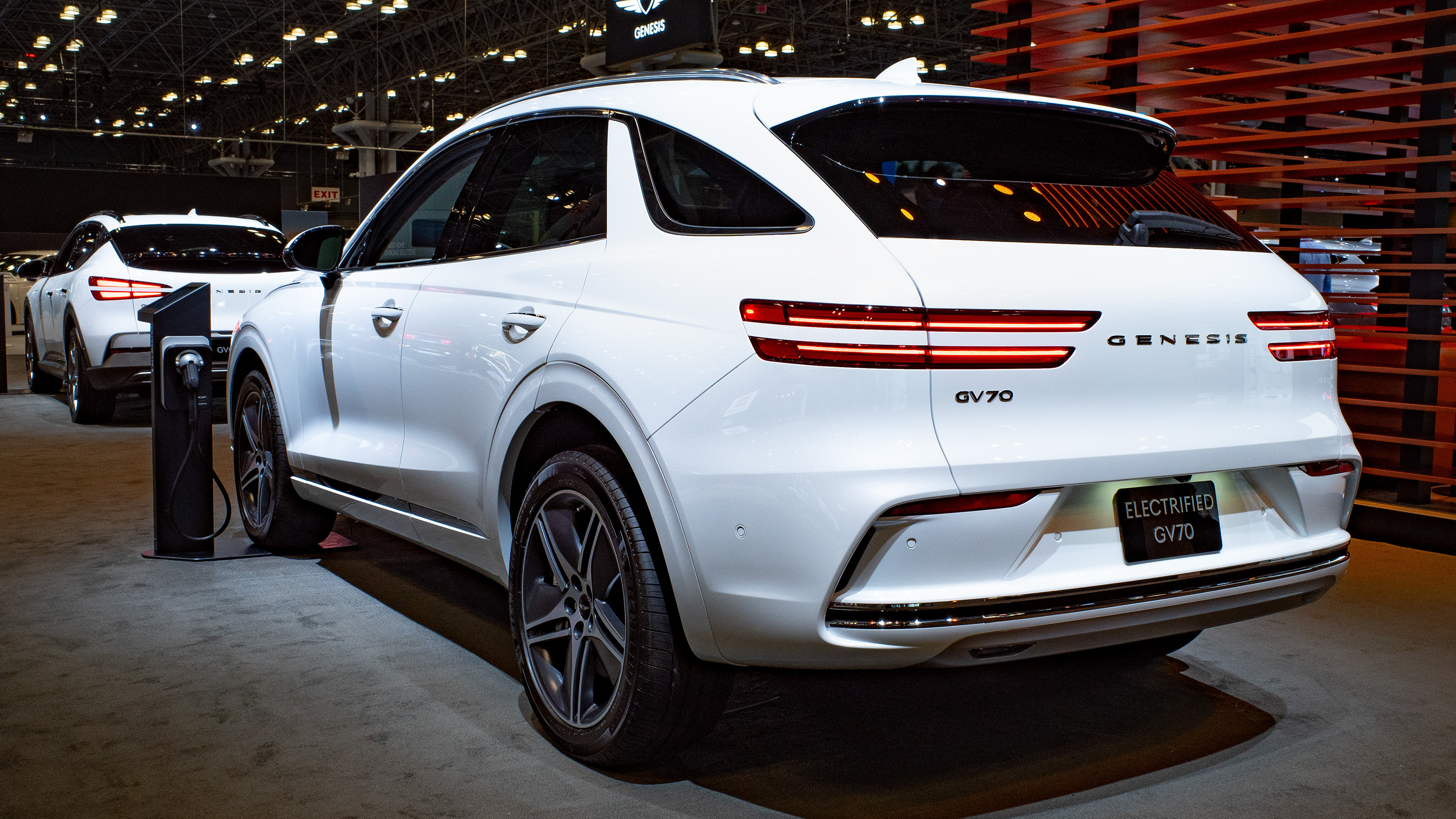 Genesis Electrified GV70 on display at New York Auto Show - rear