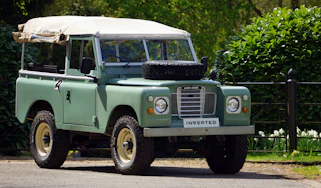 Inverted Land Rover - front