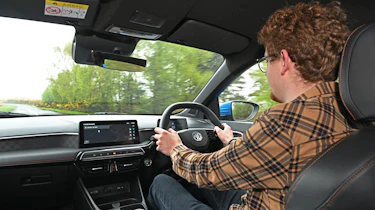Auto Express content editor Ryan Birch driving the MG3