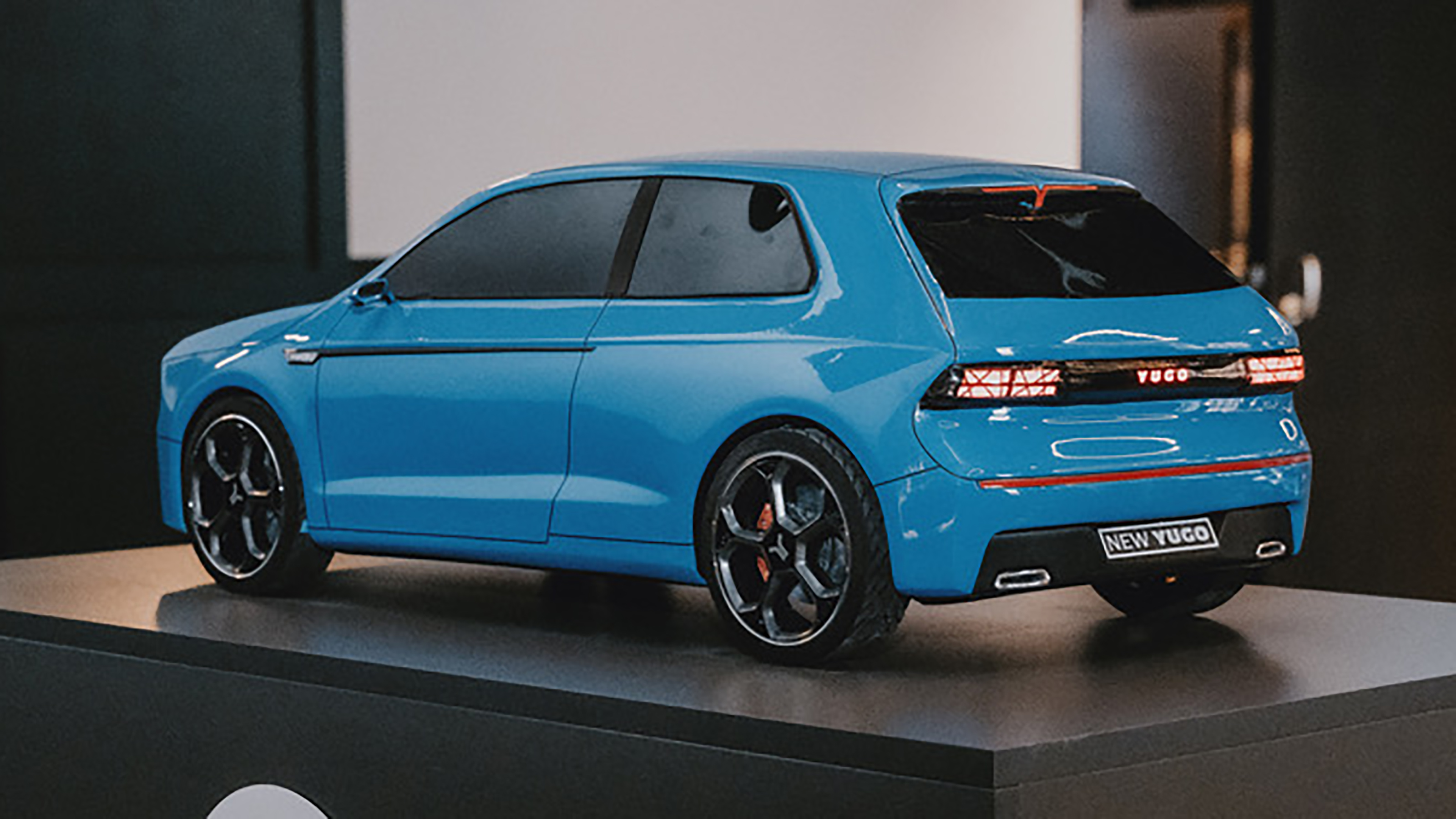 New Yugo (model car) - rear 3/4
