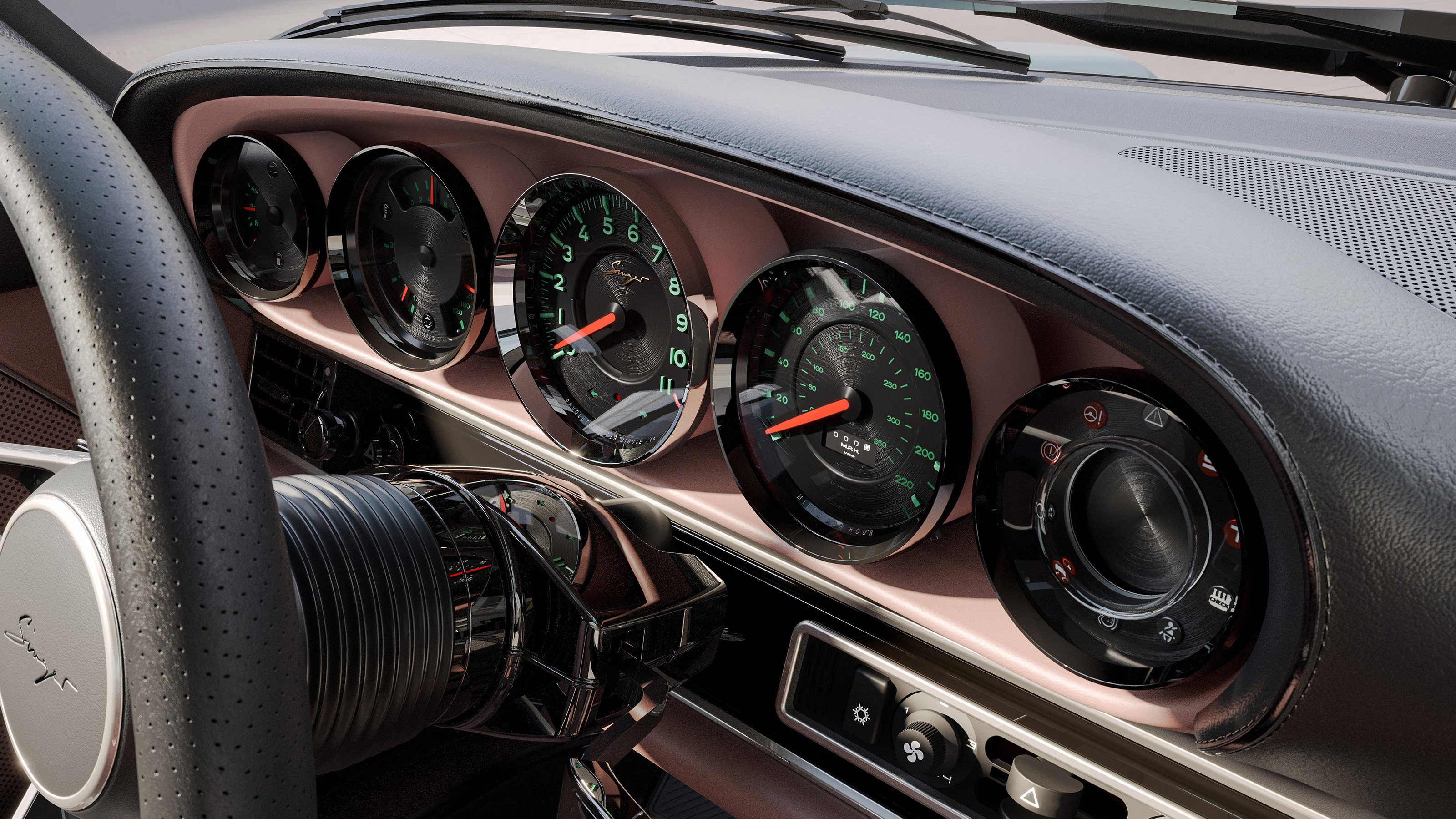 Porsche 911 Carrera Coupe Reimagined by Singer - dials