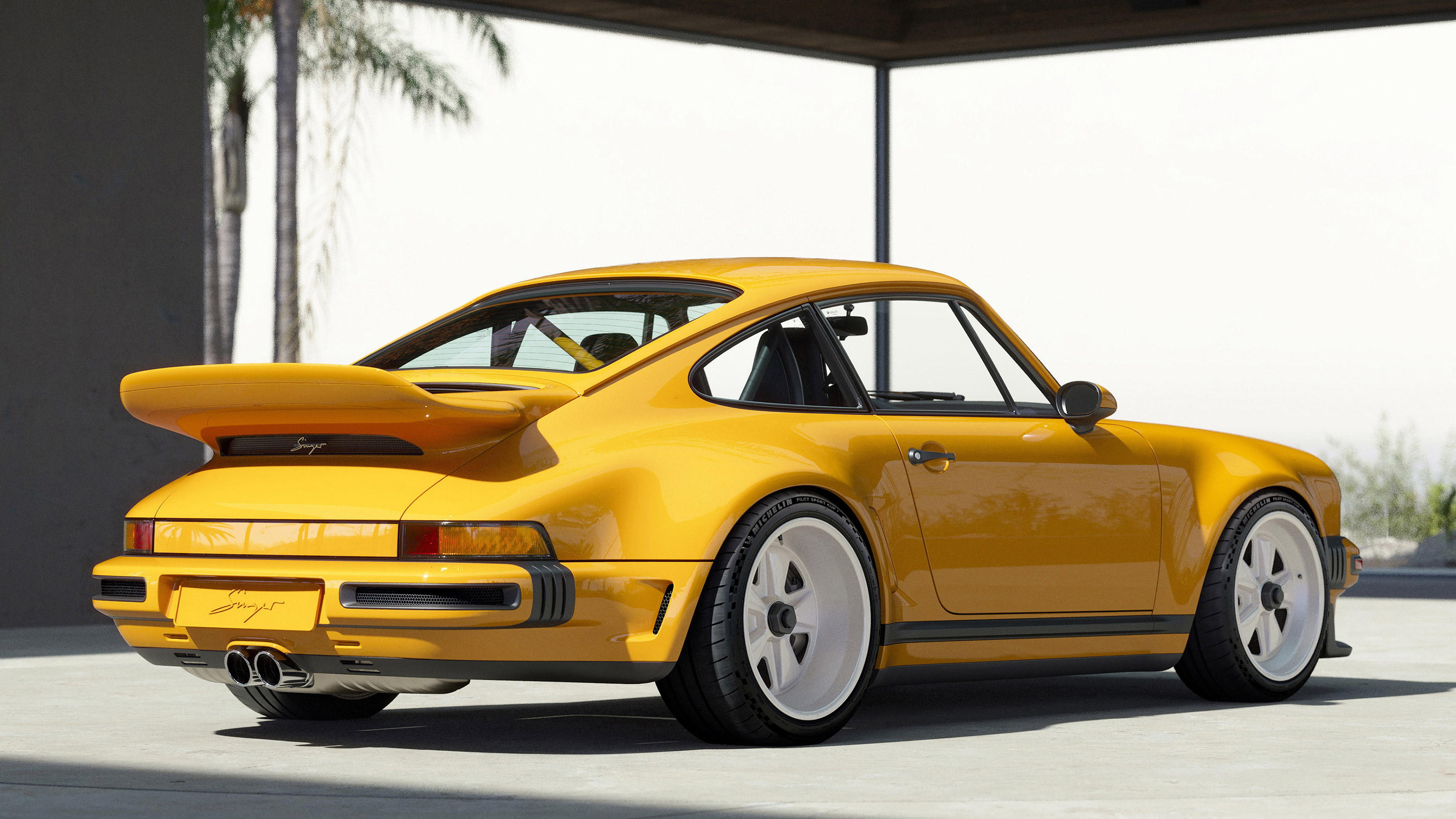 Porsche 911 Carrera Coupe Reimagined by Singer - yellow rear