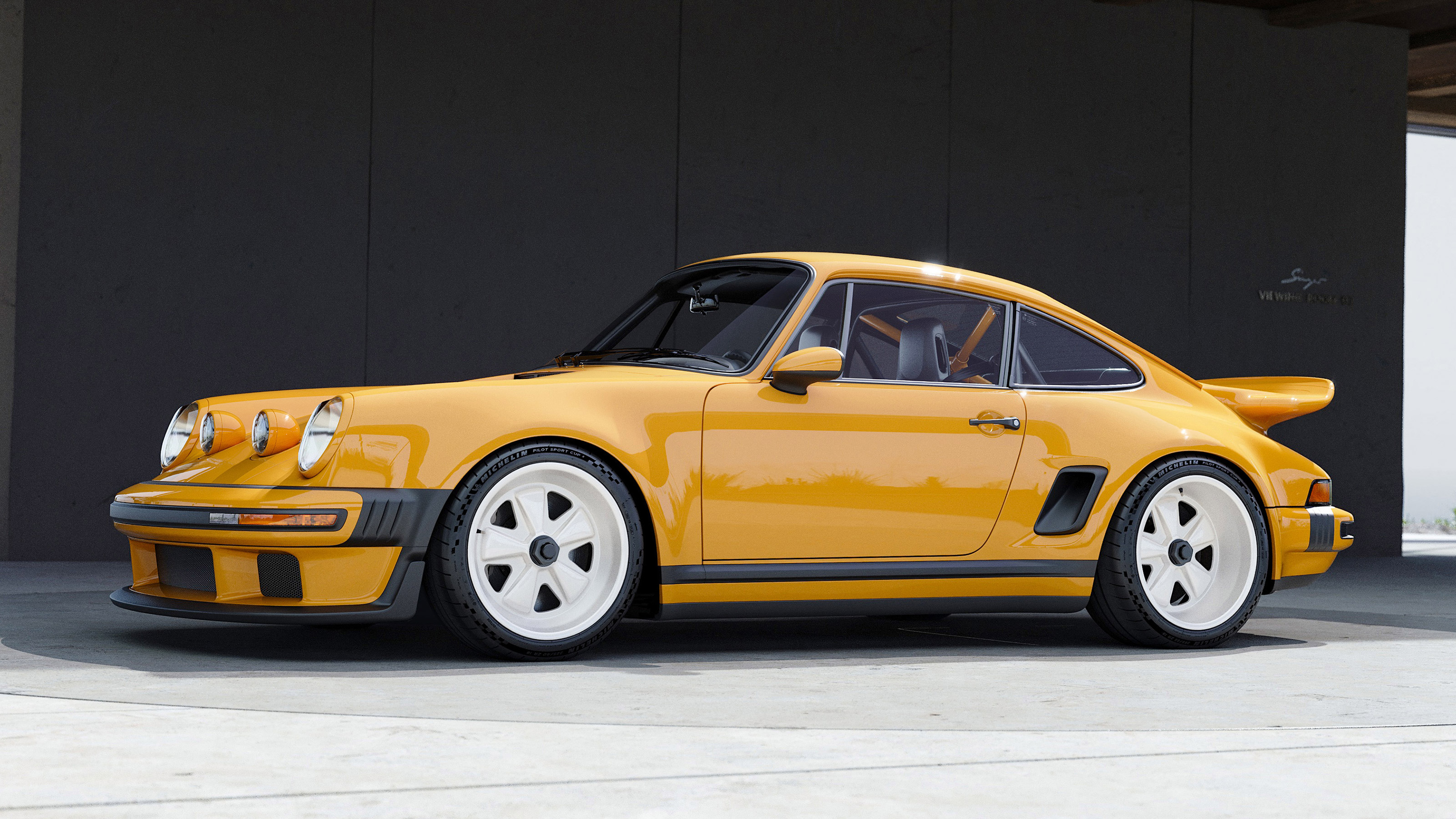 Porsche 911 Carrera Coupe Reimagined by Singer - yellow front