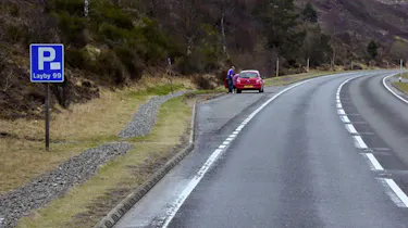 Lay-by 99 on the A9, southbound, in the Scottish Highlands