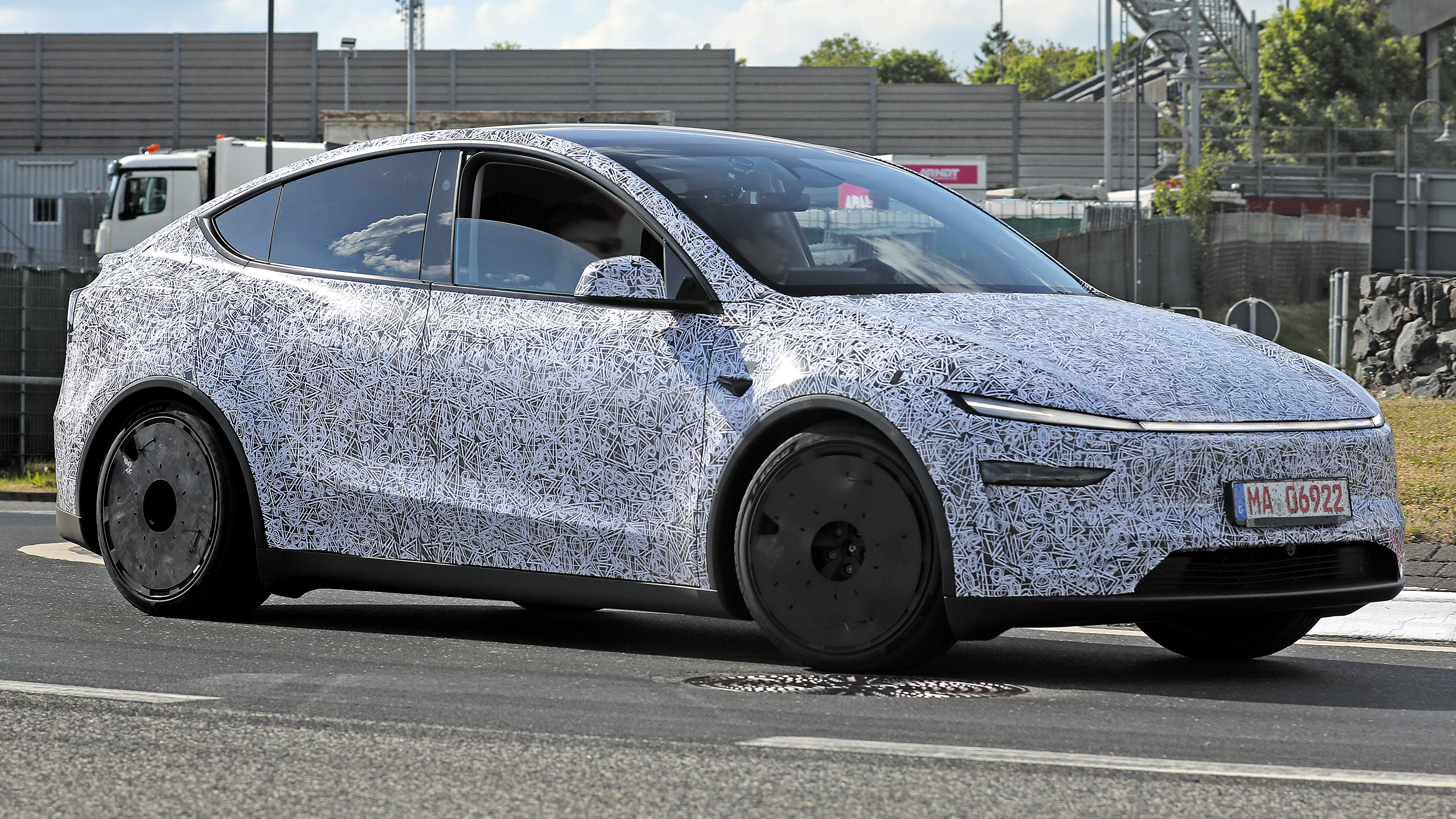 Tesla Model Y Performance - front angled cornering