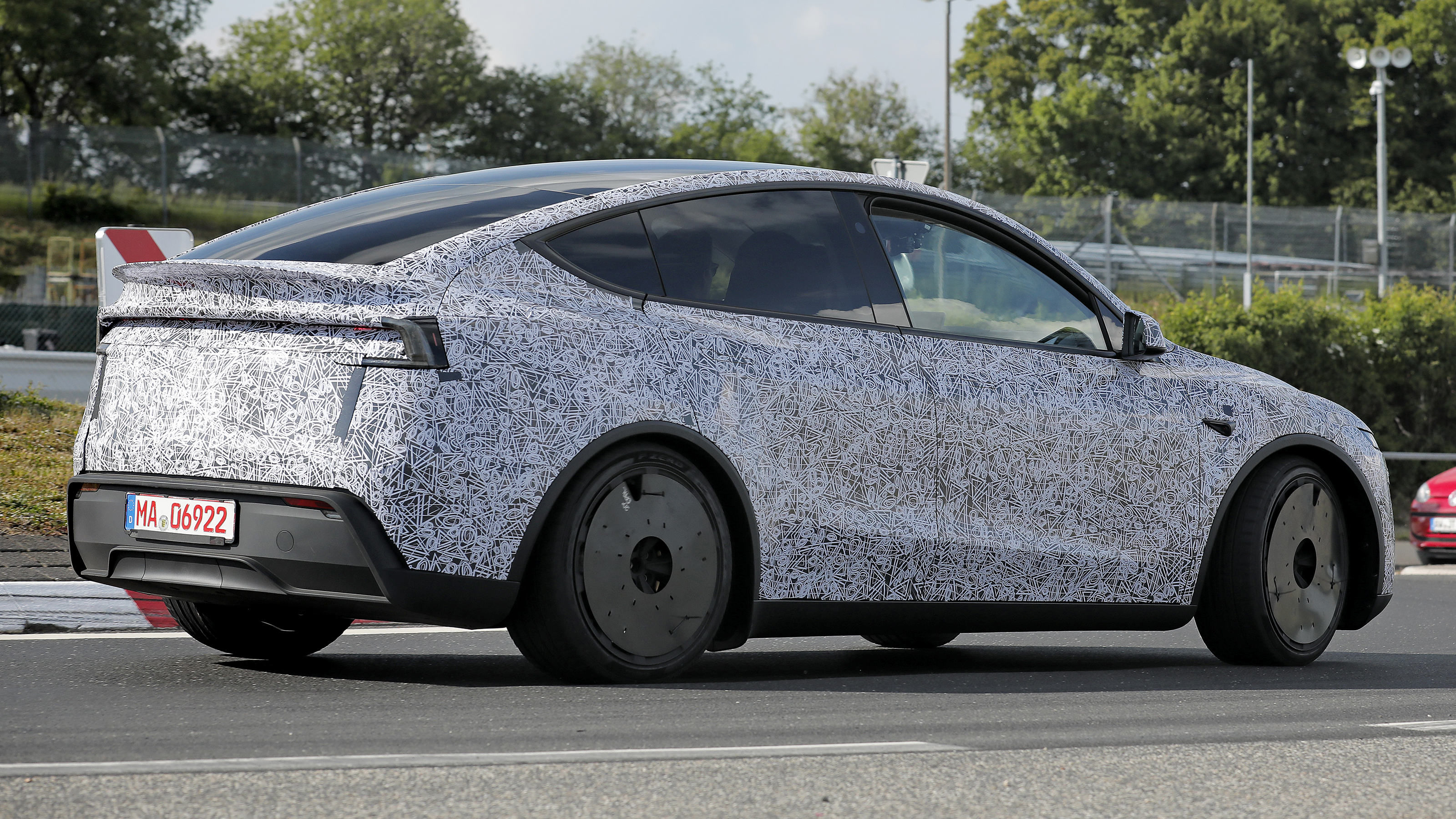 Tesla Model Y Performance - rear angled cornering