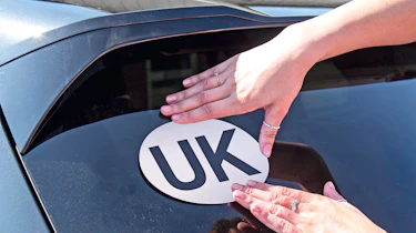 UK driving abroad sticker
