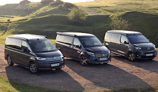 Volkswagen California, Mercedes Marco Polo and Citroen Holidays - front static