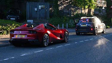 Ferrari pulled over by police