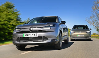Citroen e-C4 and Volkswagen ID.3 - front tracking