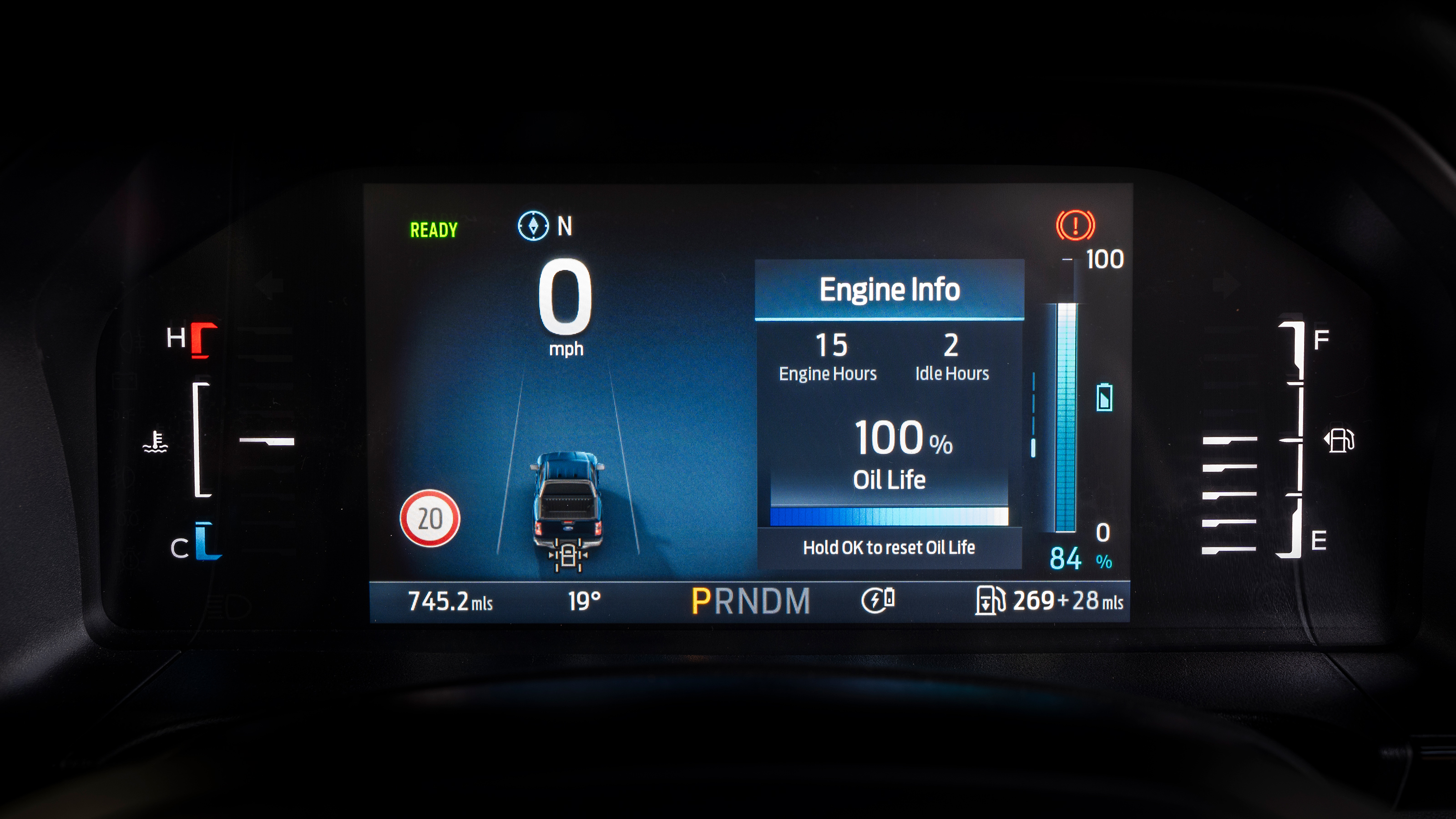 Ford Ranger PHEV - dashboard screen