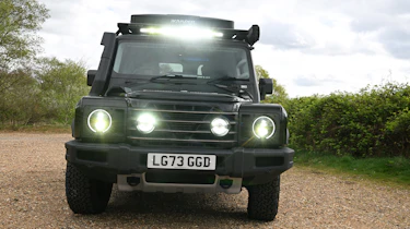 Ineos Grenadier Trialmaster long-term - front end lights on
